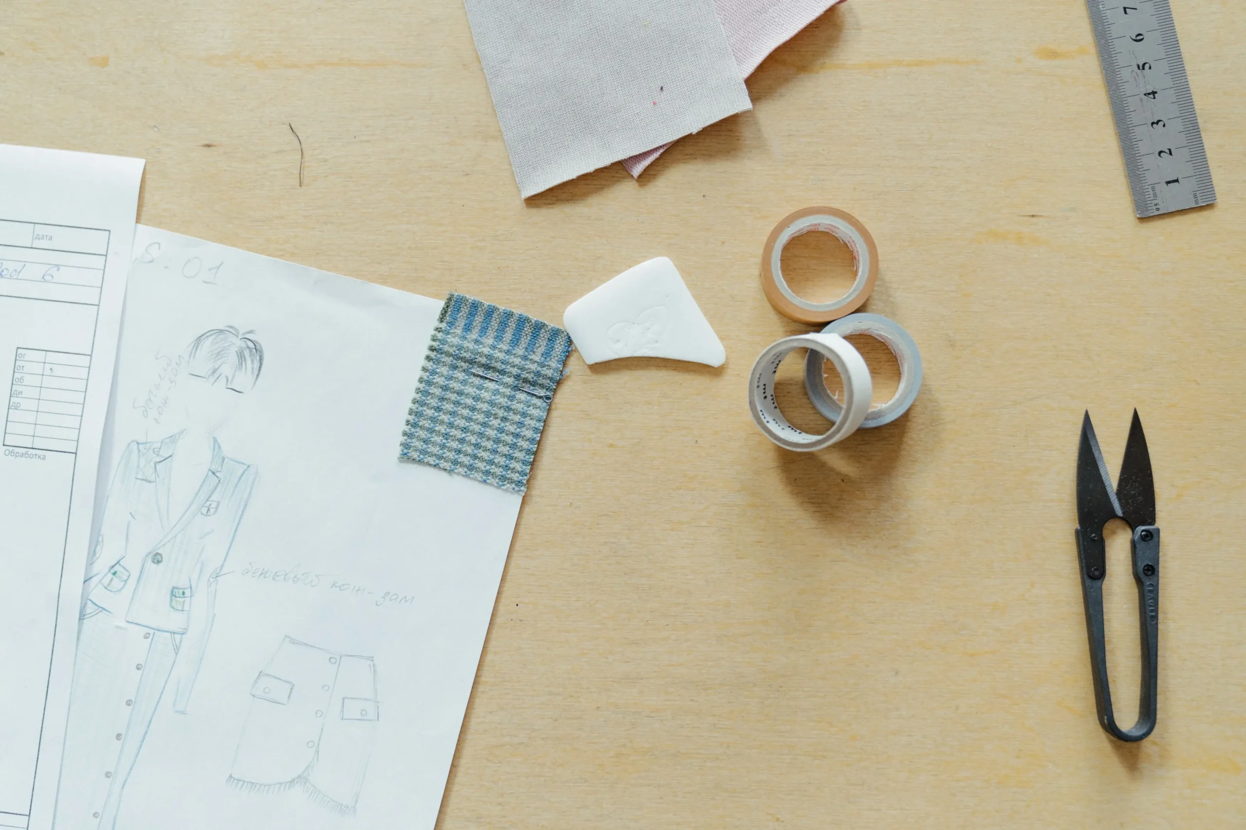 Apparel design development and garment samples
